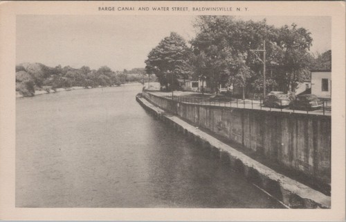 Postcard barge canal and - postcard,