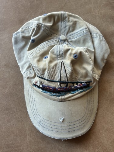 Vintage barge stitched hat - vintage,