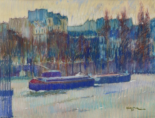 Pastel french drawing - french,