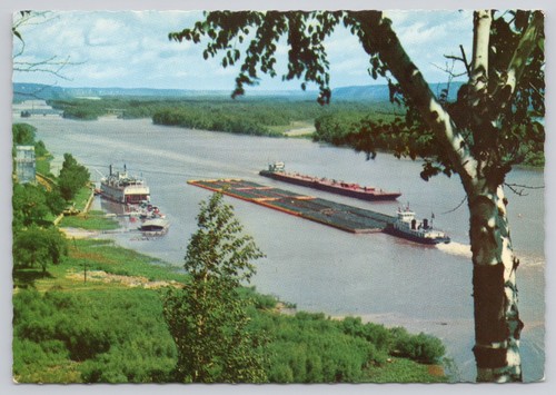 1950s birdseye barge - birdseye, towing
