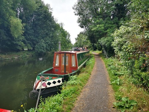Photo canal barge - a1, moored