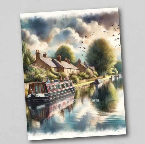 Fridge magnet canal barge - canal,
