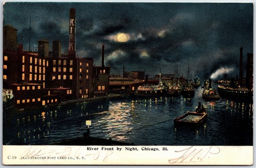 Vintage postcard barges boats - vintage,