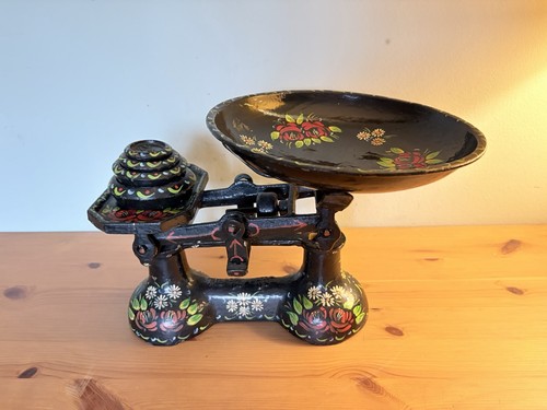 Vintage hand painted folk - hand, art