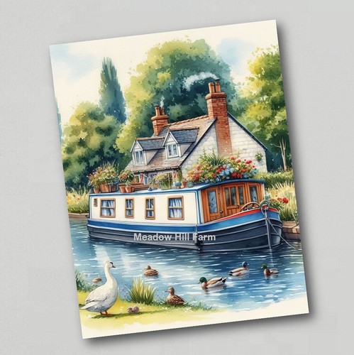Fridge magnet canal barge - fridge,