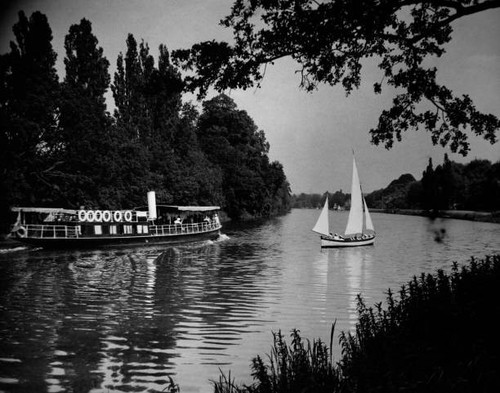 Sailing ship barge sailing