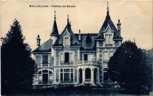 Old postcard maclas chateau - maclas,