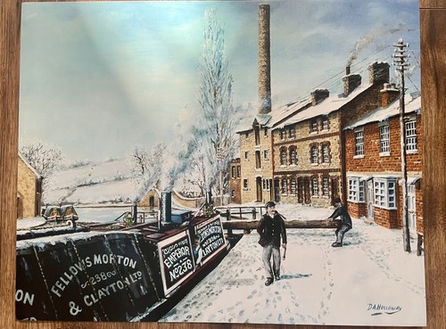 Winter canal black - black, country