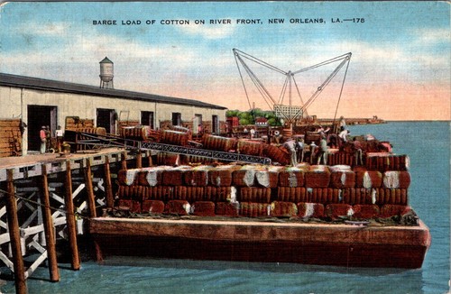 Barge load cotton river - load, of