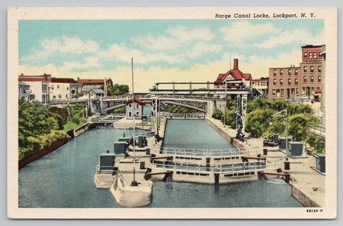 Barge canal locks lockport - barge,